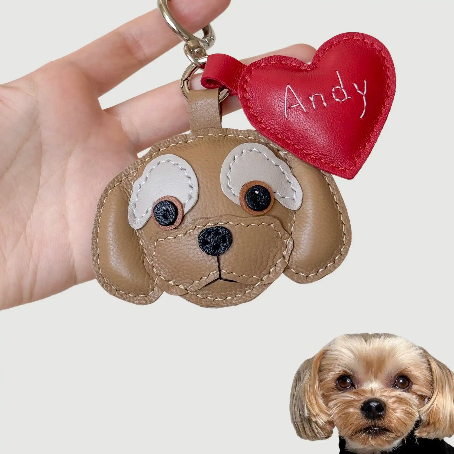 Custom Handmade Leather Pet Charm - Waggy Waggy