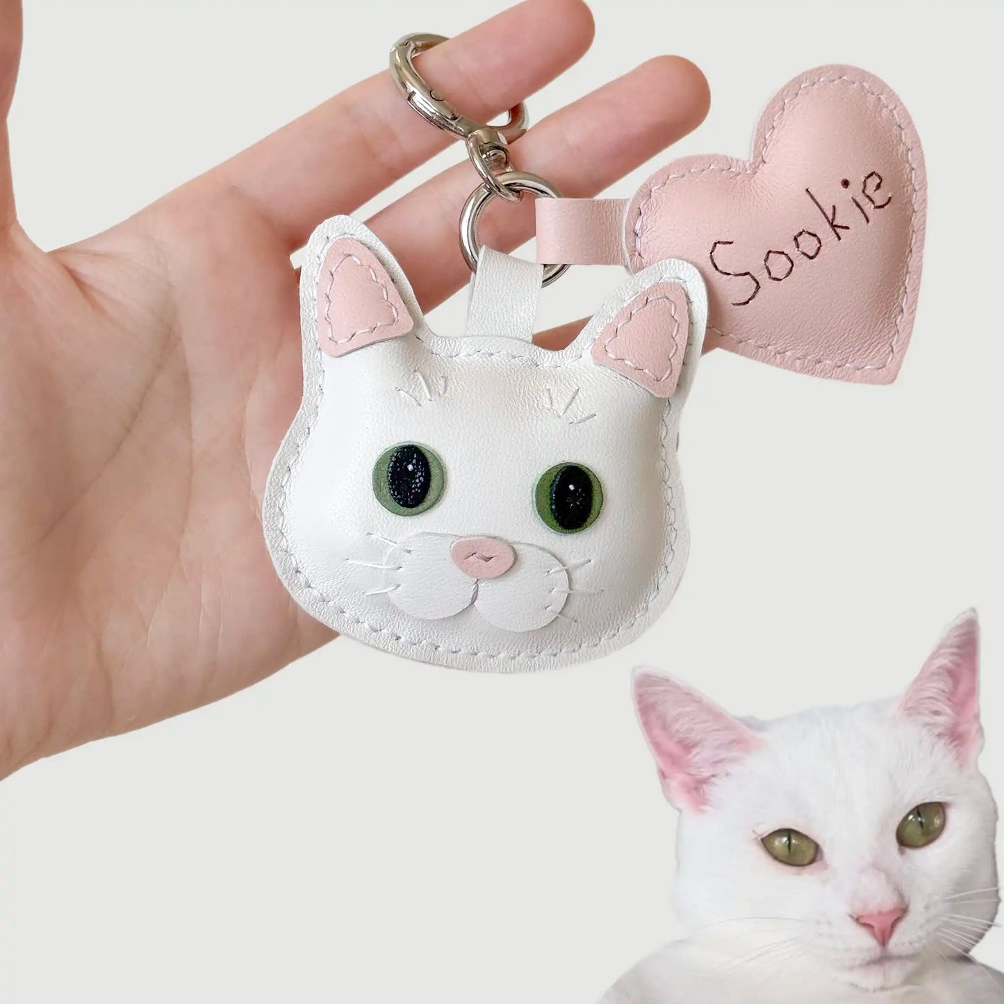 Custom Handmade Leather Pet Charm - Waggy Waggy
