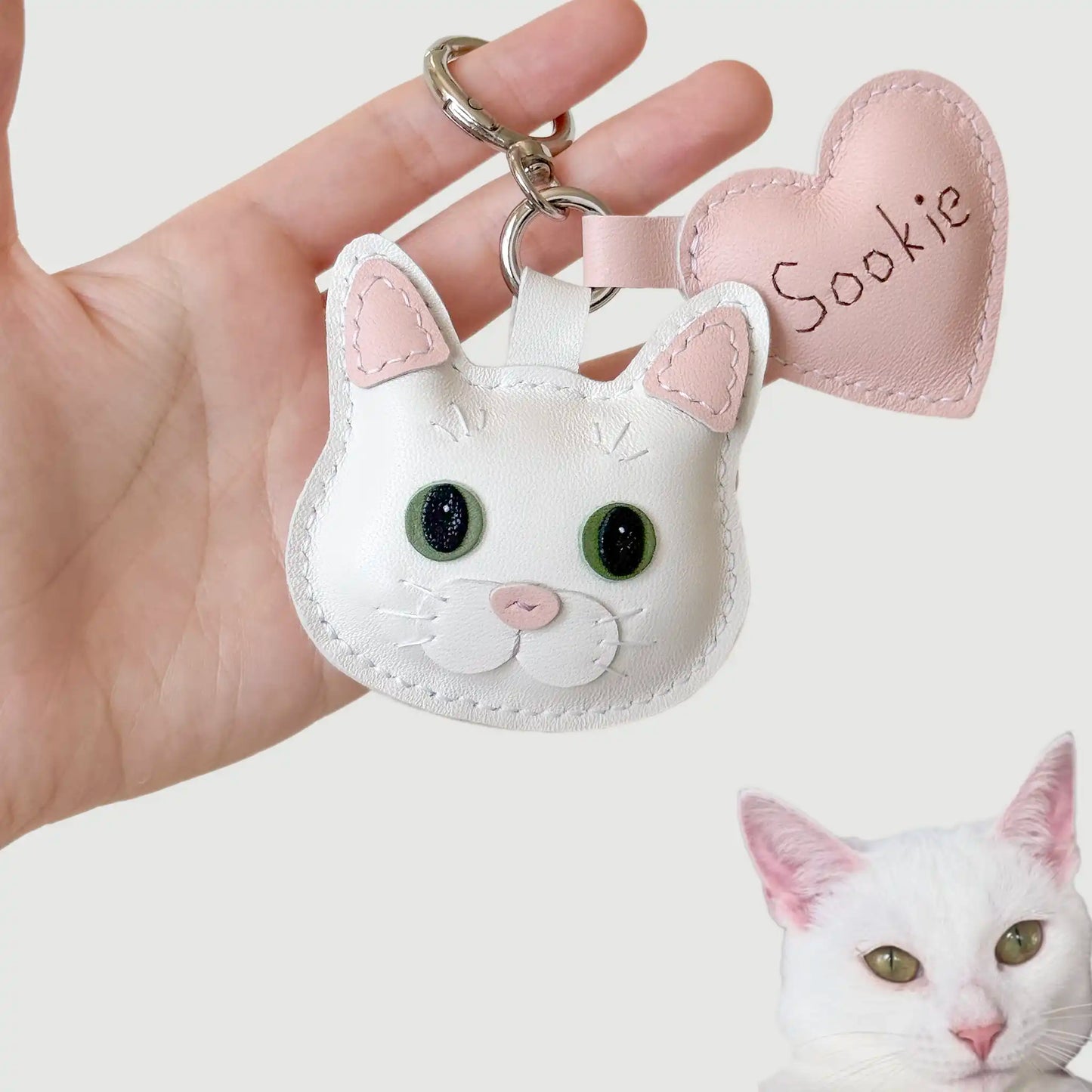 Custom Handmade Leather Pet Charm - Waggy Waggy