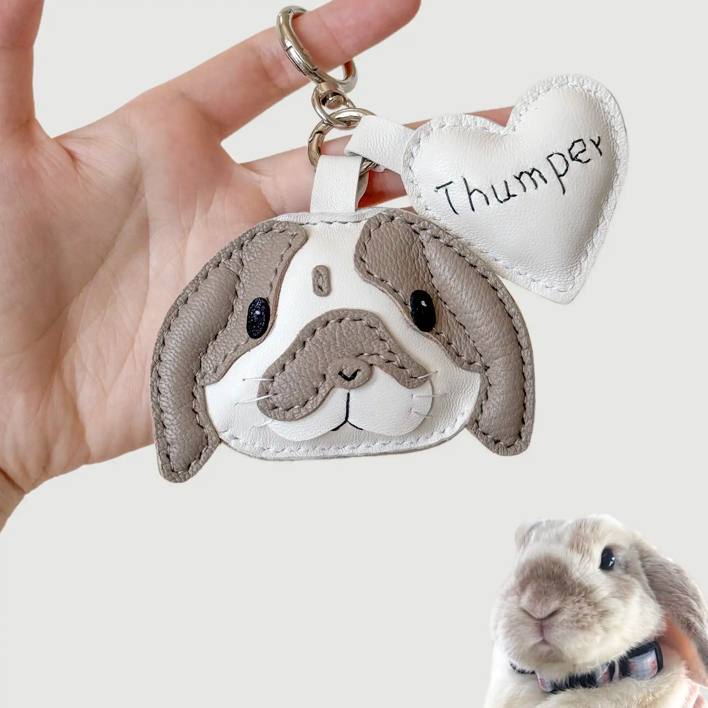 Custom Handmade Leather Pet Charm - Waggy Waggy
