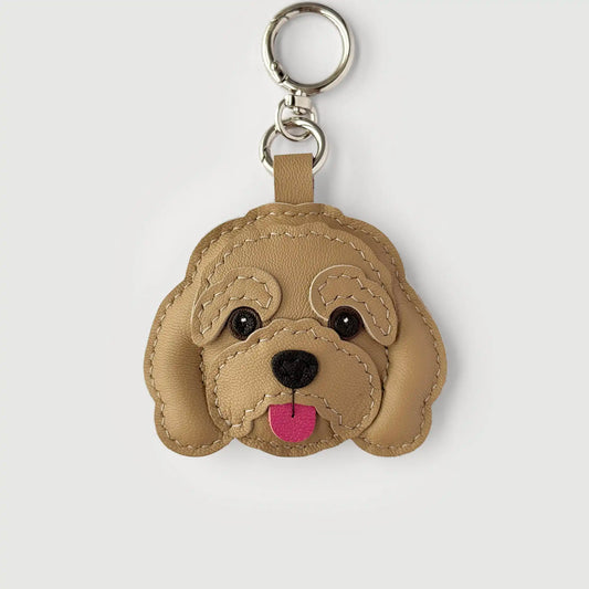 Handmade Leather Doodle Dog Charm