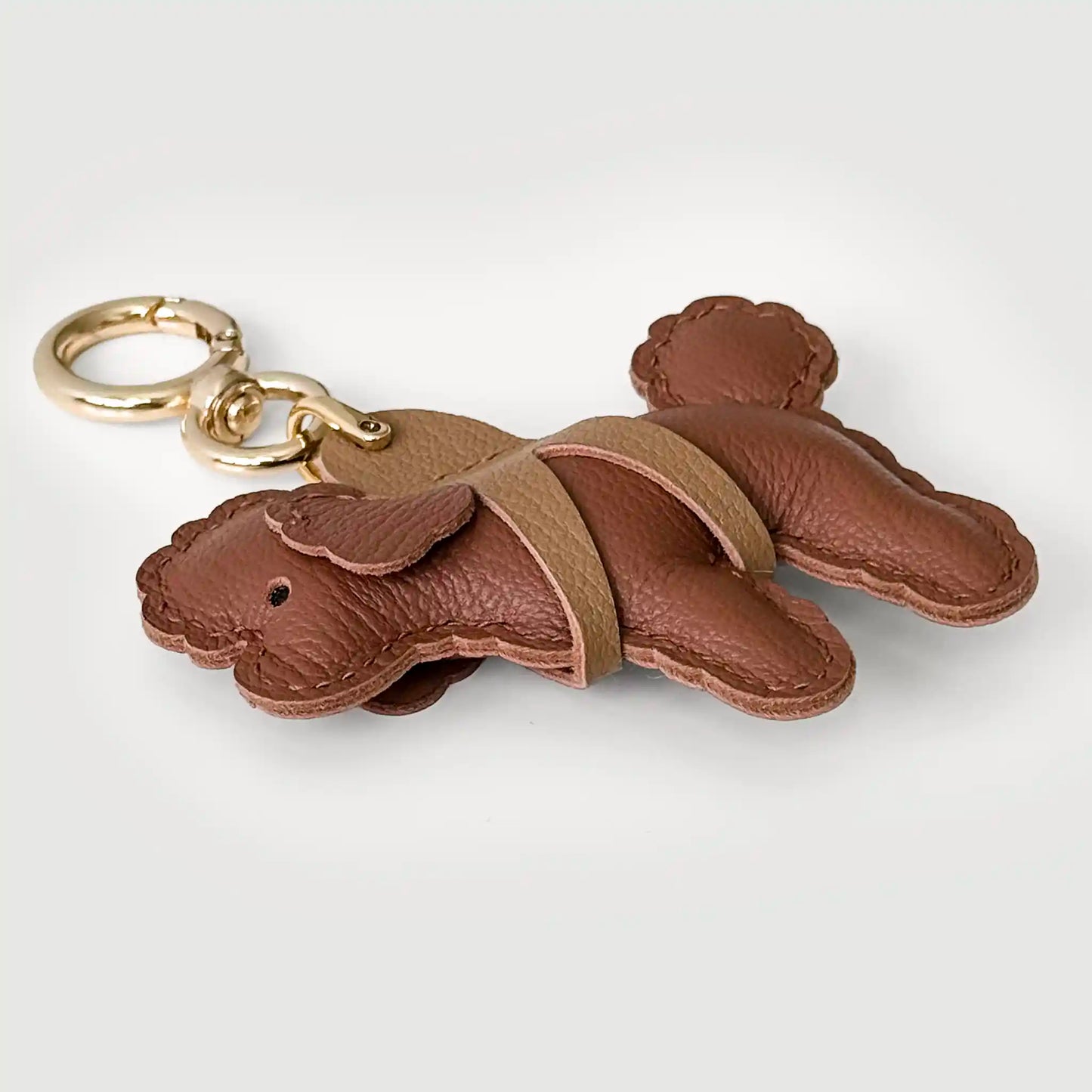 Handmade Leather Lifted Poodle Charm