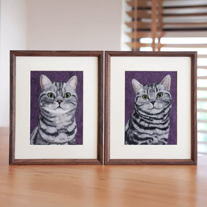 Custom Handmade Wool Felt Pet Portrait – Full or Upper Body - Waggy Waggy