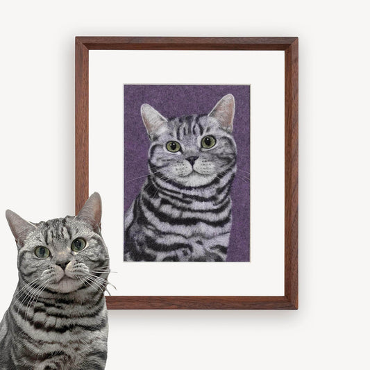Custom Handmade Wool Felt Pet Portrait – Full or Upper Body - Waggy Waggy