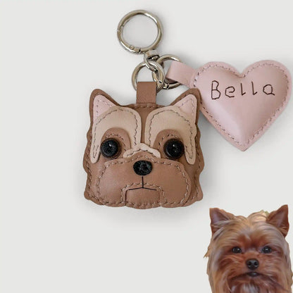 Custom Handmade Leather Pet Charm - Waggy Waggy