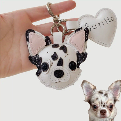 Custom Handmade Leather Pet Charm - Waggy Waggy
