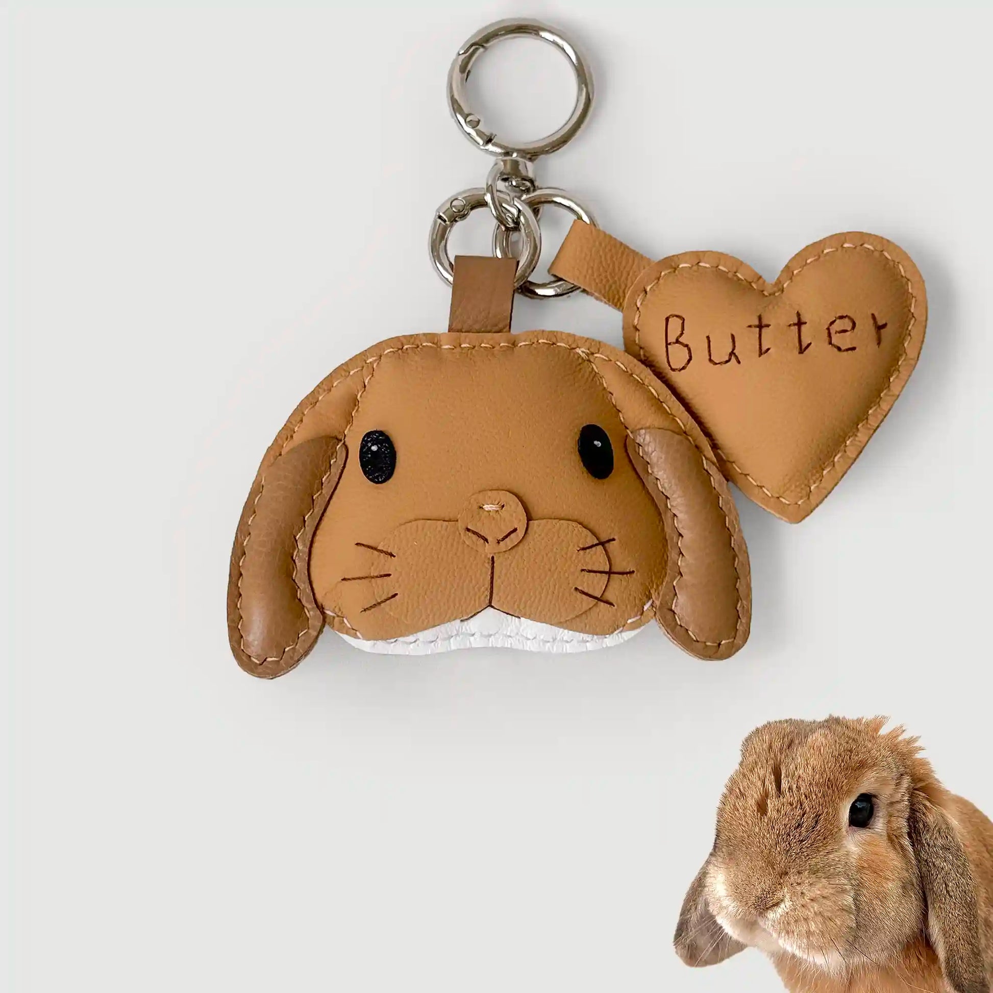 Custom Handmade Leather Pet Charm - Waggy Waggy