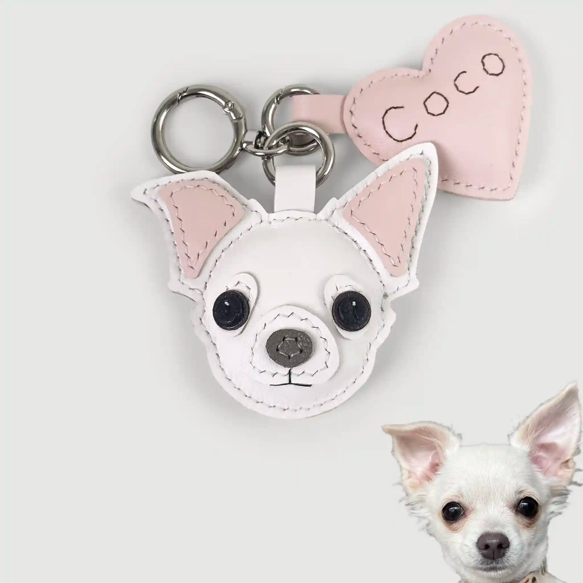 Custom Handmade Leather Pet Charm - Waggy Waggy