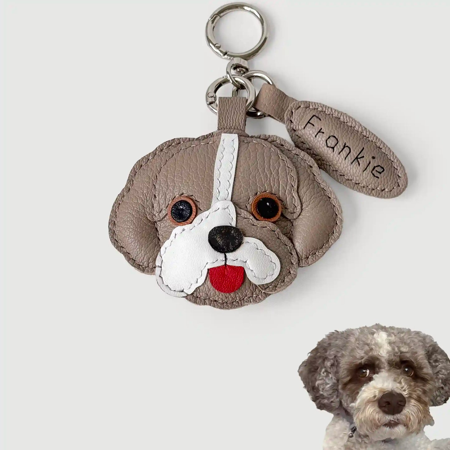 Custom Handmade Leather Pet Charm - Waggy Waggy