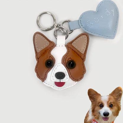 Custom Handmade Leather Pet Charm - Waggy Waggy