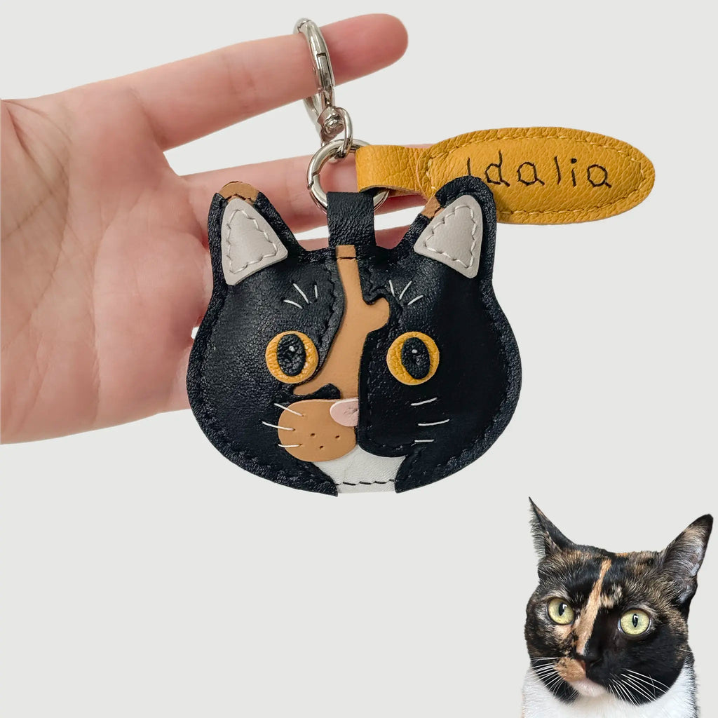 Custom Handmade Leather Pet Charm - Waggy Waggy