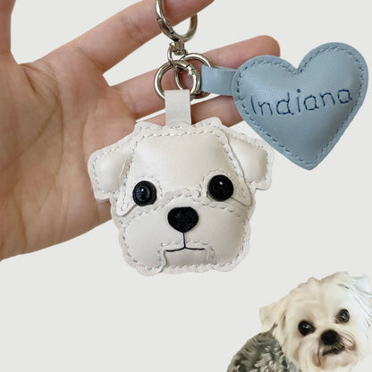 Custom Handmade Leather Pet Charm