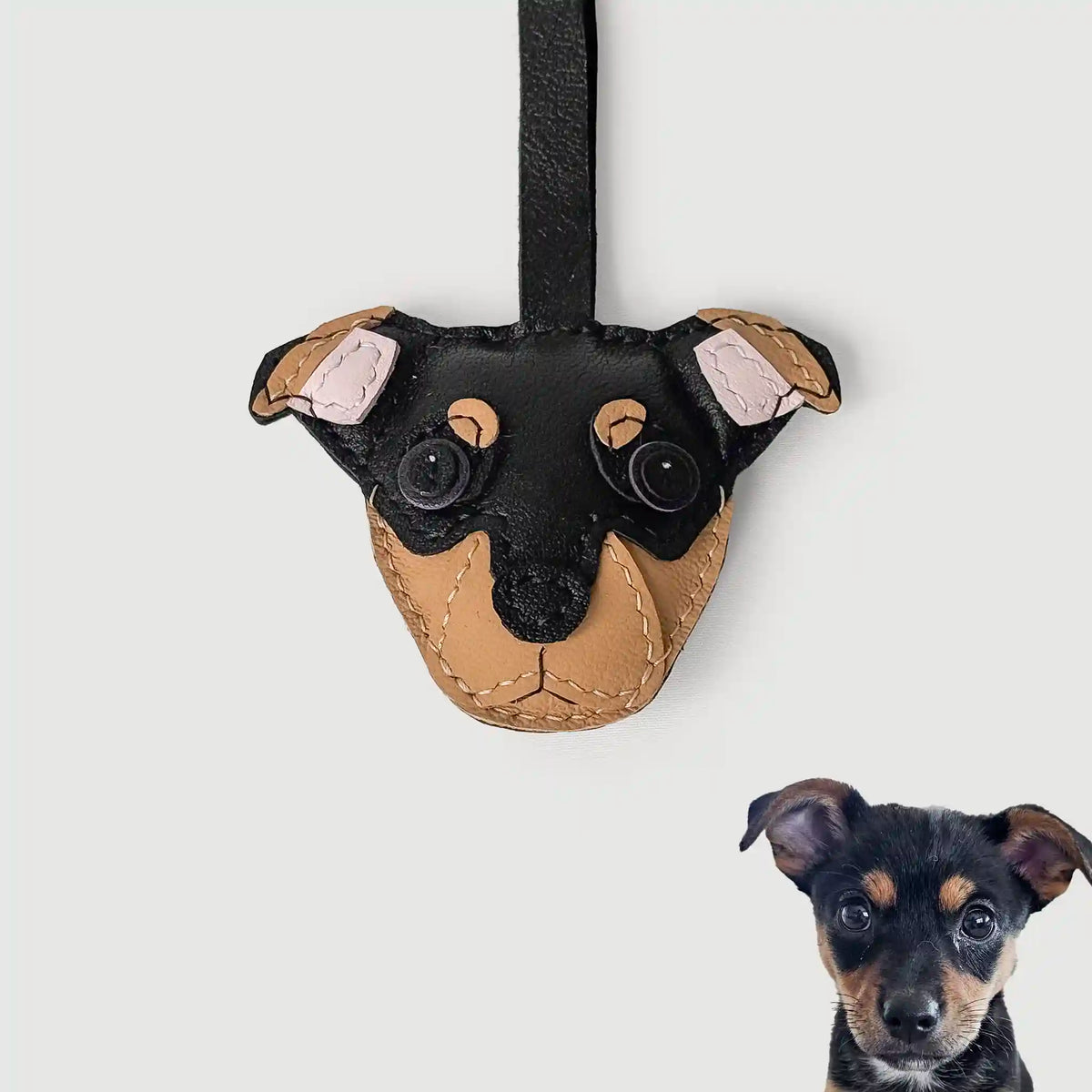Custom Handmade Leather Pet Charm - Waggy Waggy