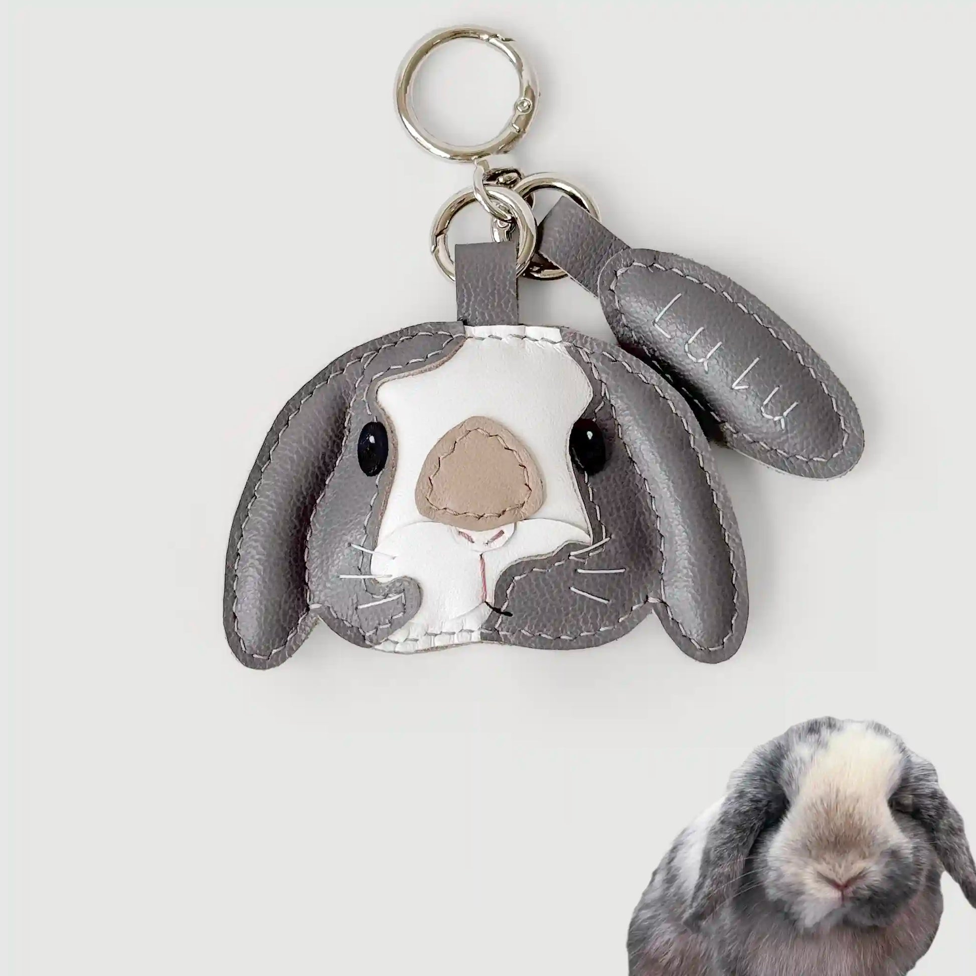Custom Handmade Leather Pet Charm - Waggy Waggy