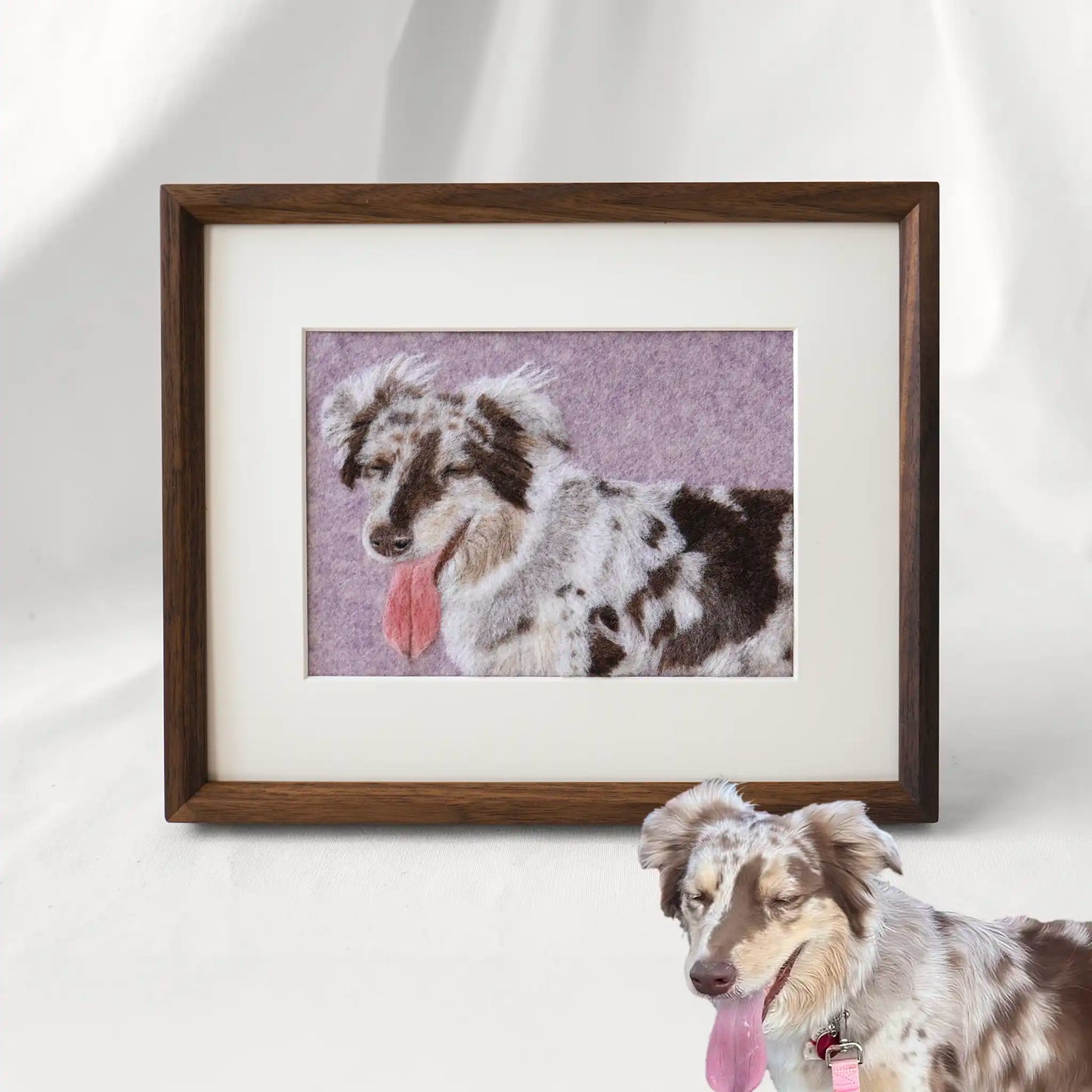 Custom Handmade Wool Felt Pet Portrait