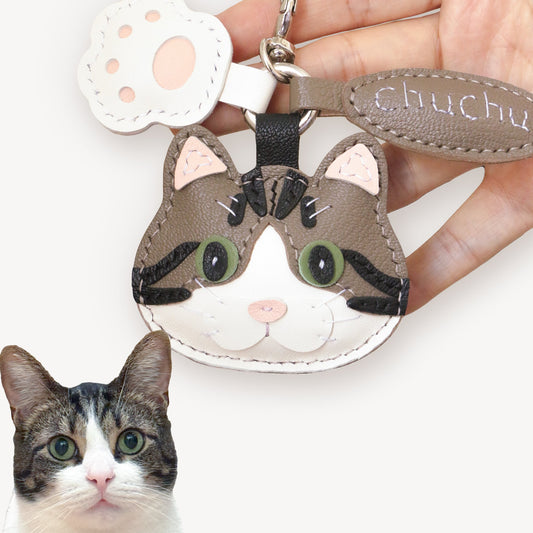 Custom Handmade Leather Pet Charm - Waggy Waggy