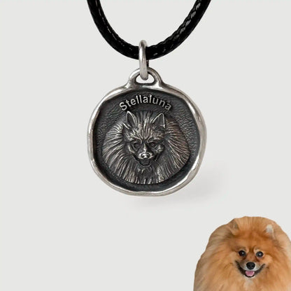 Custom Sterling Silver Pet Portrait Pendant