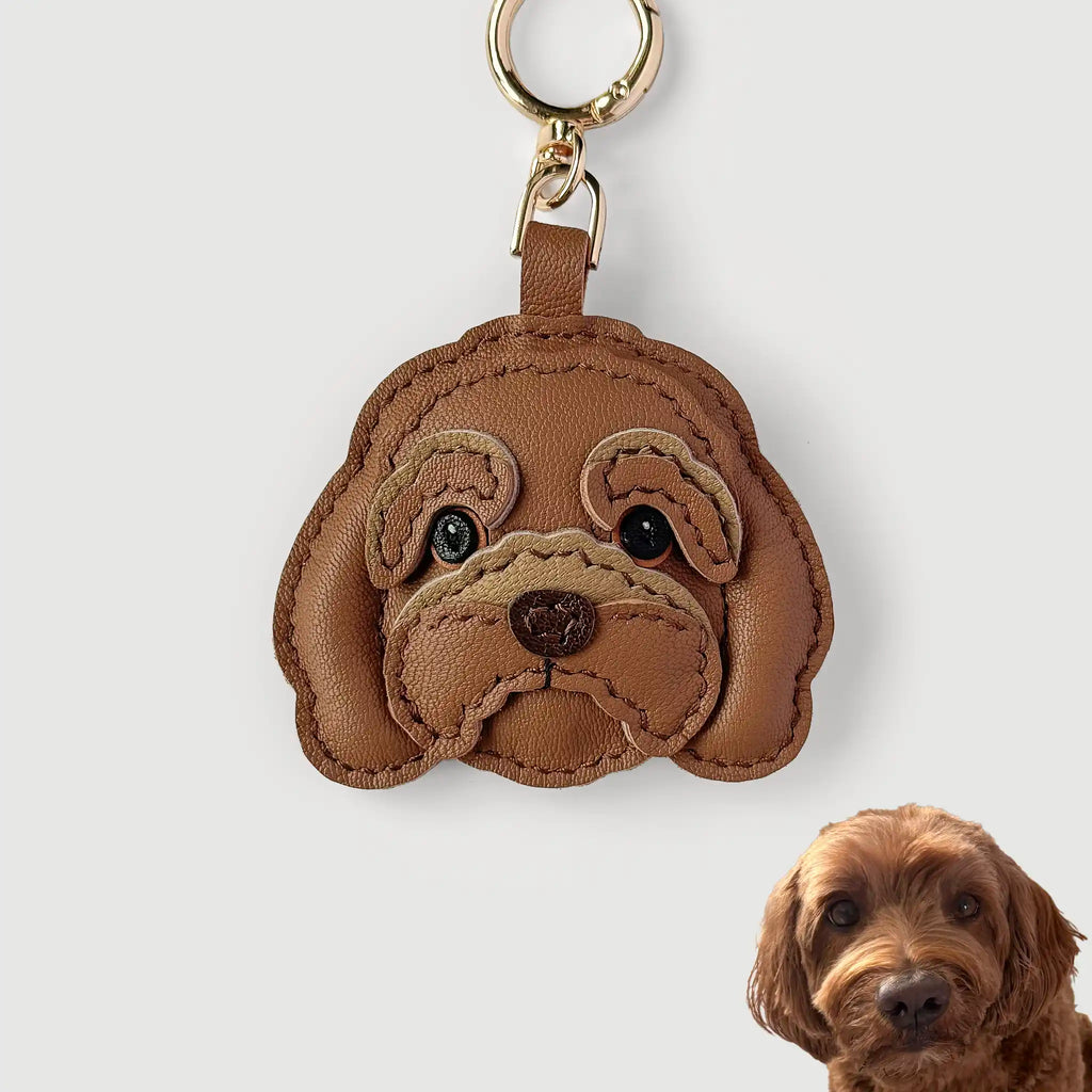 Pawsonalized Leather Doodle Dog Charm