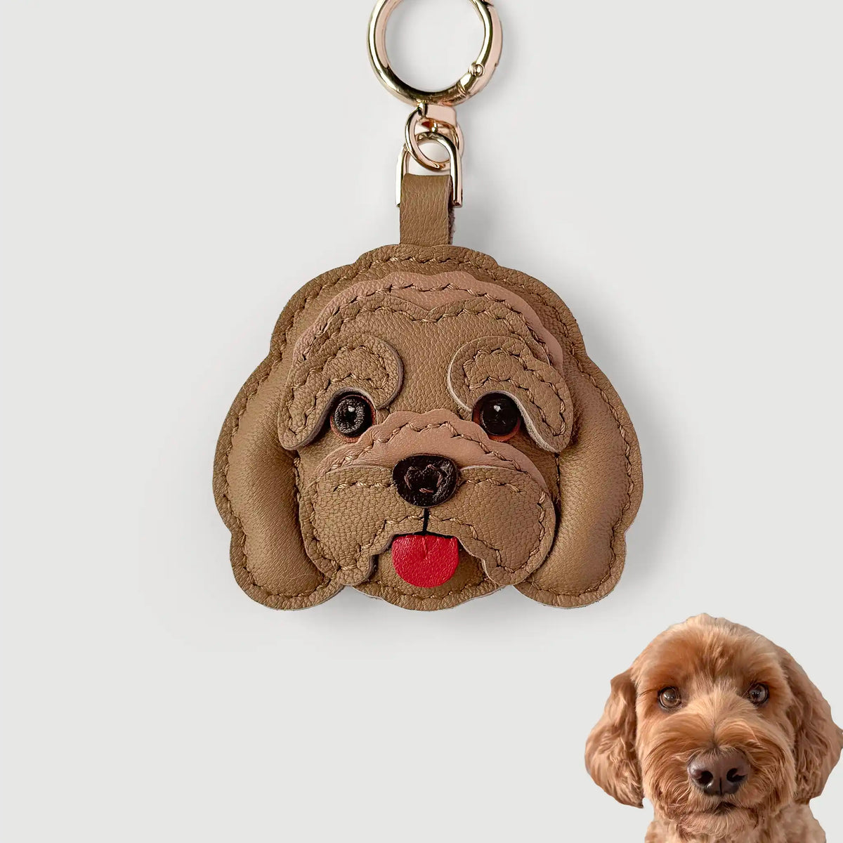 Pawsonalized Leather Doodle Dog Charm