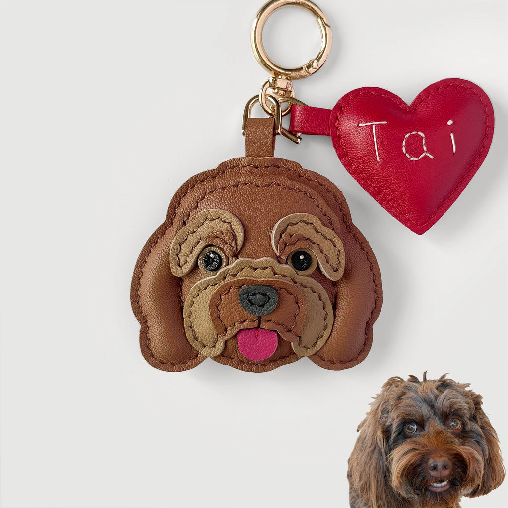 Pawsonalized Leather Doodle Dog Charm