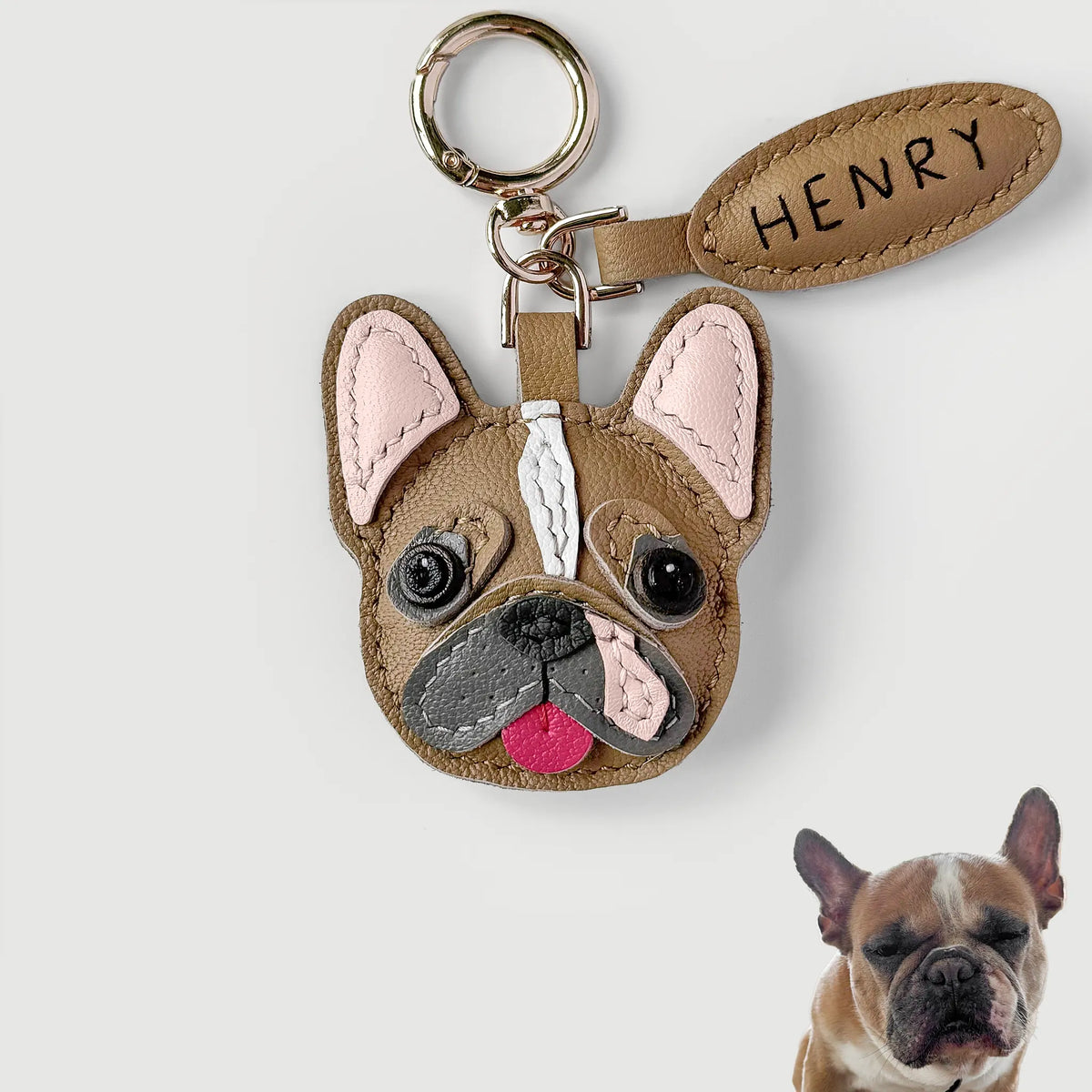 Pawsonalized Leather French Bulldog Charm