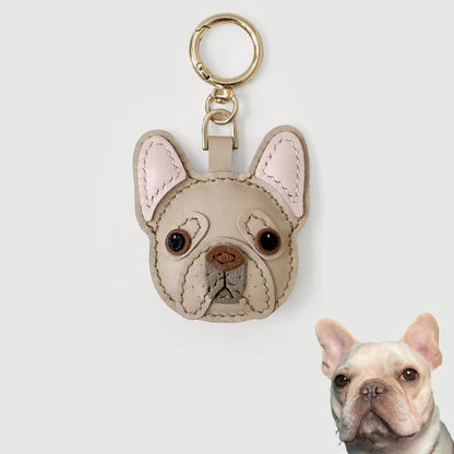 Custom Color Handmade Leather French Bulldog Charm