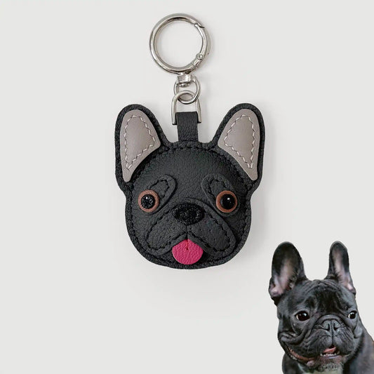 Custom Color Handmade Leather French Bulldog Charm