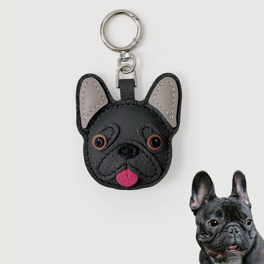 Custom Color Handmade Leather French Bulldog Charm