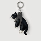 Leather Lifted Cat Charm