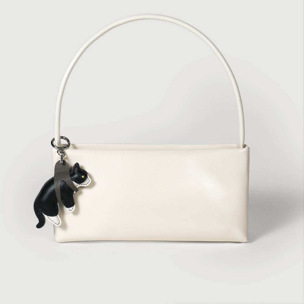 Leather Lifted Cat Charm