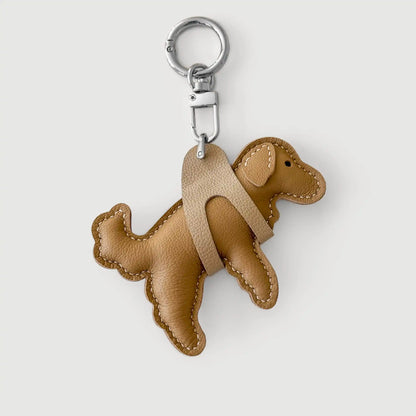Handmade Leather Lifted Golden Retriever Charm