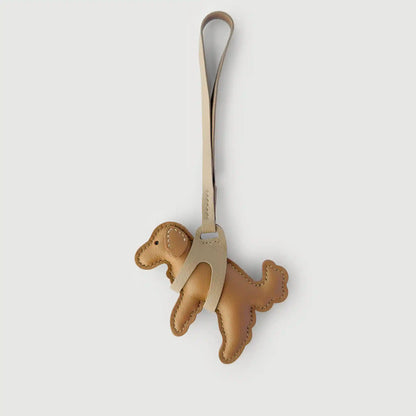 Handmade Leather Lifted Golden Retriever Charm