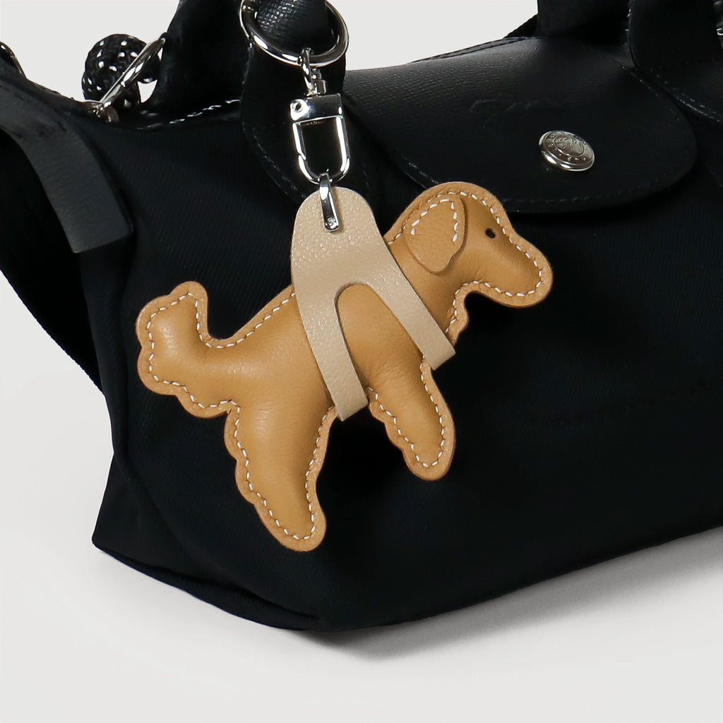 Leather Lifted Golden Retriever Charm