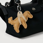 Leather Lifted Golden Retriever Charm