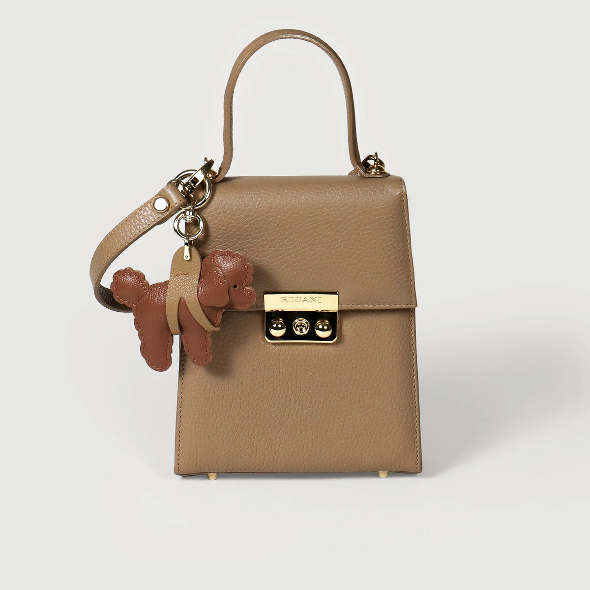 Leather Lifted Poodle Charm