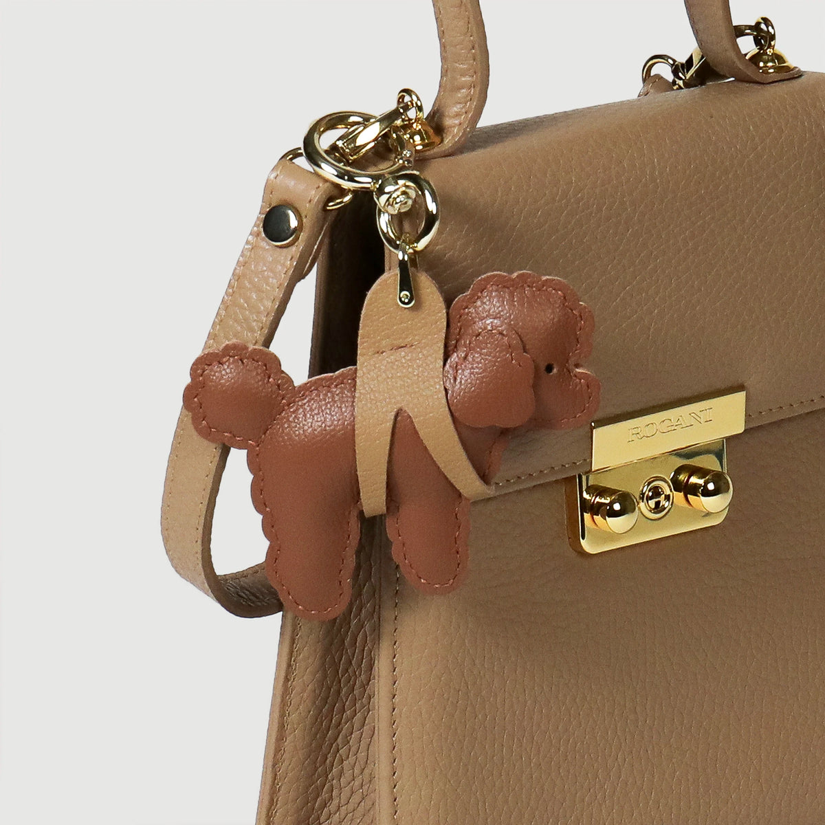Leather Lifted Poodle Charm