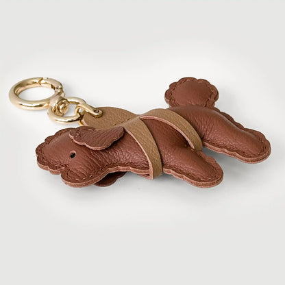 Handmade Leather Lifted Poodle Charm