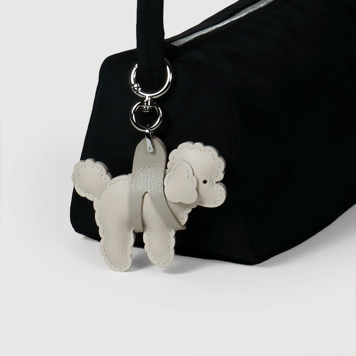 Leather Lifted Poodle Charm