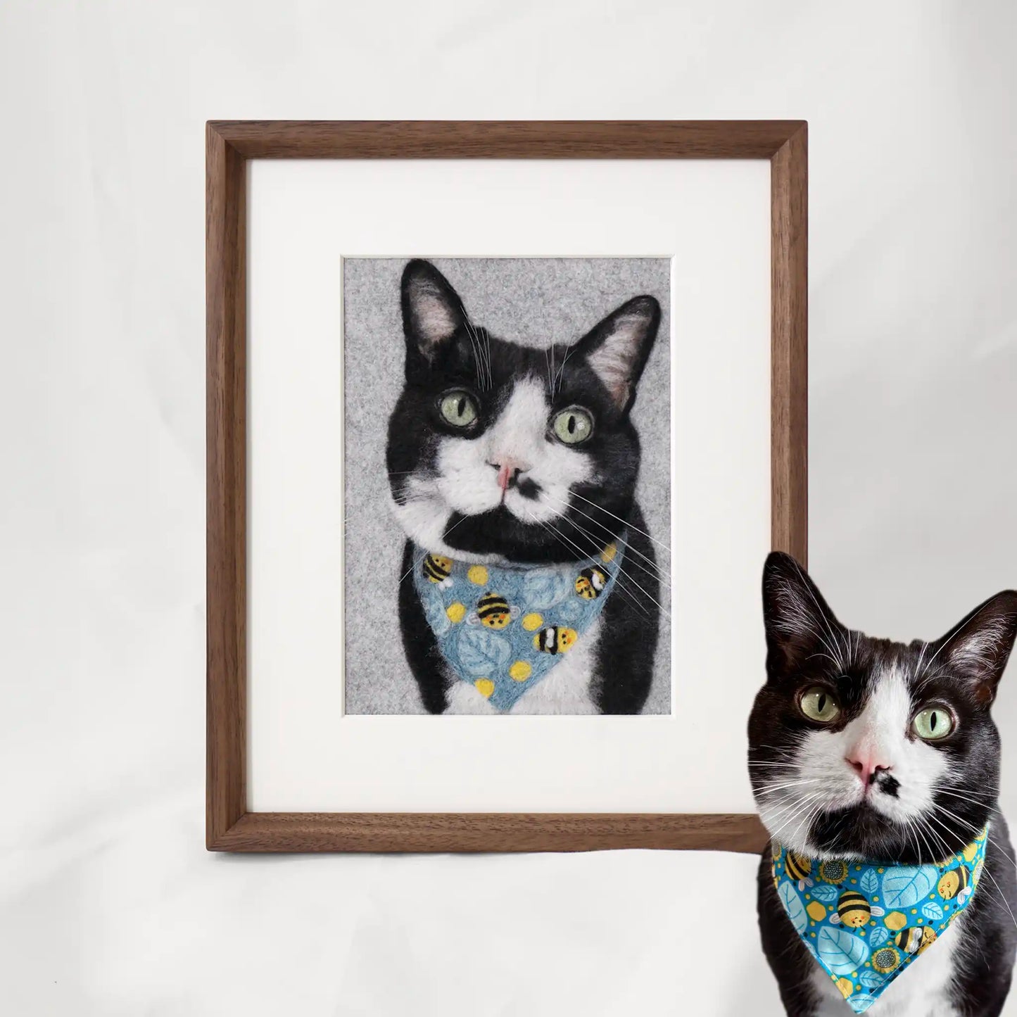 Custom Handmade Wool Felt Pet Portrait