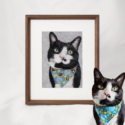 Custom Handmade Wool Felt Pet Portrait